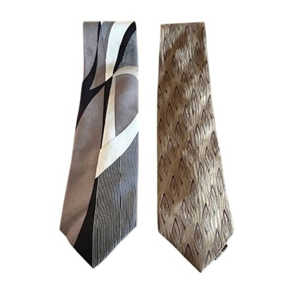 Silk Tie Lot | Giorgio Moreschi & Gianfranco Ruffini Italy | Vintage Y2K - Picture 1 of 6